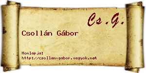 Csollán Gábor névjegykártya